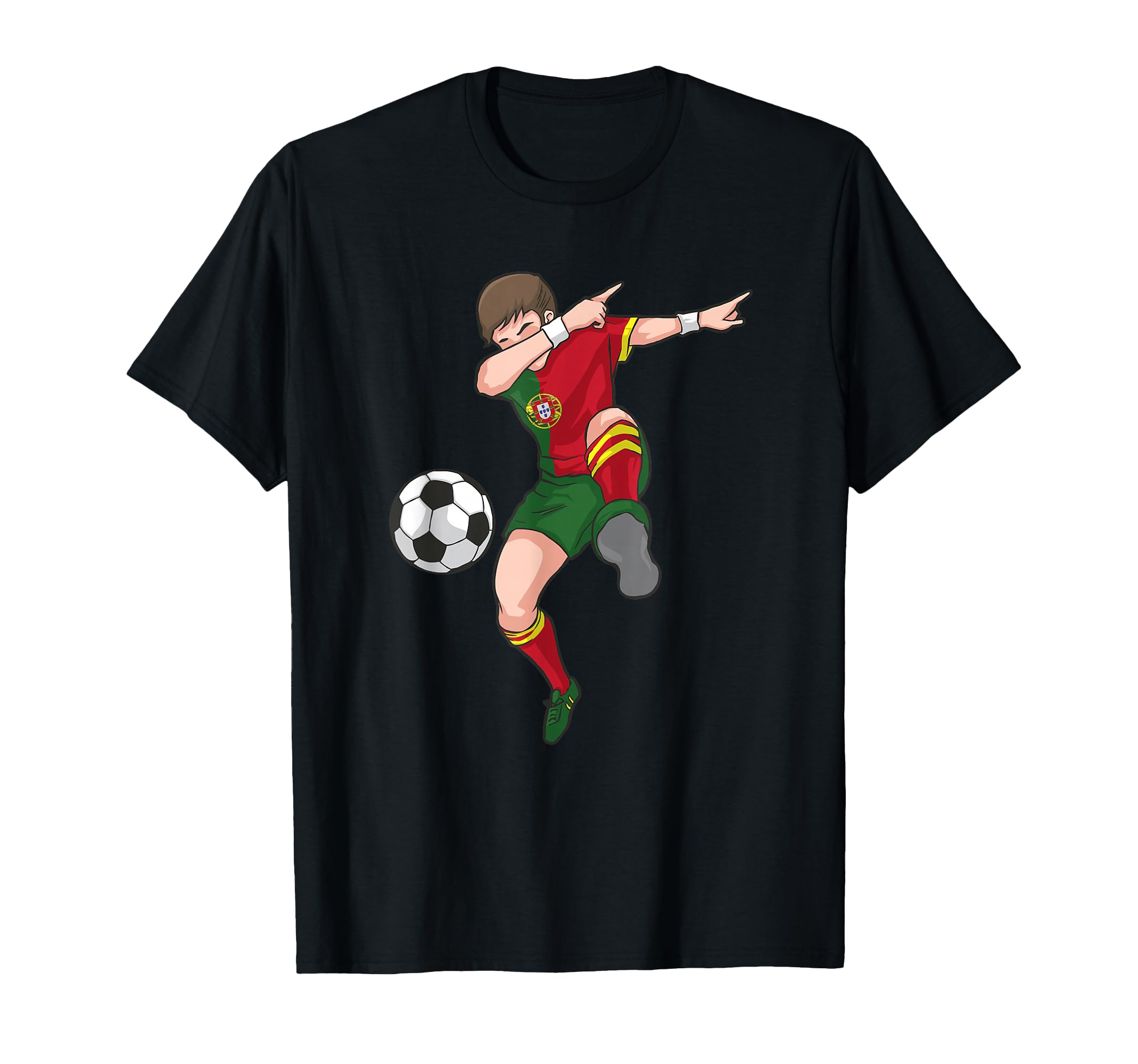 Dabbing Soccer Portugal Football T-Shirt - Custom Art Print Men Women - T-Shirt, Sweatshirt, Hoodie