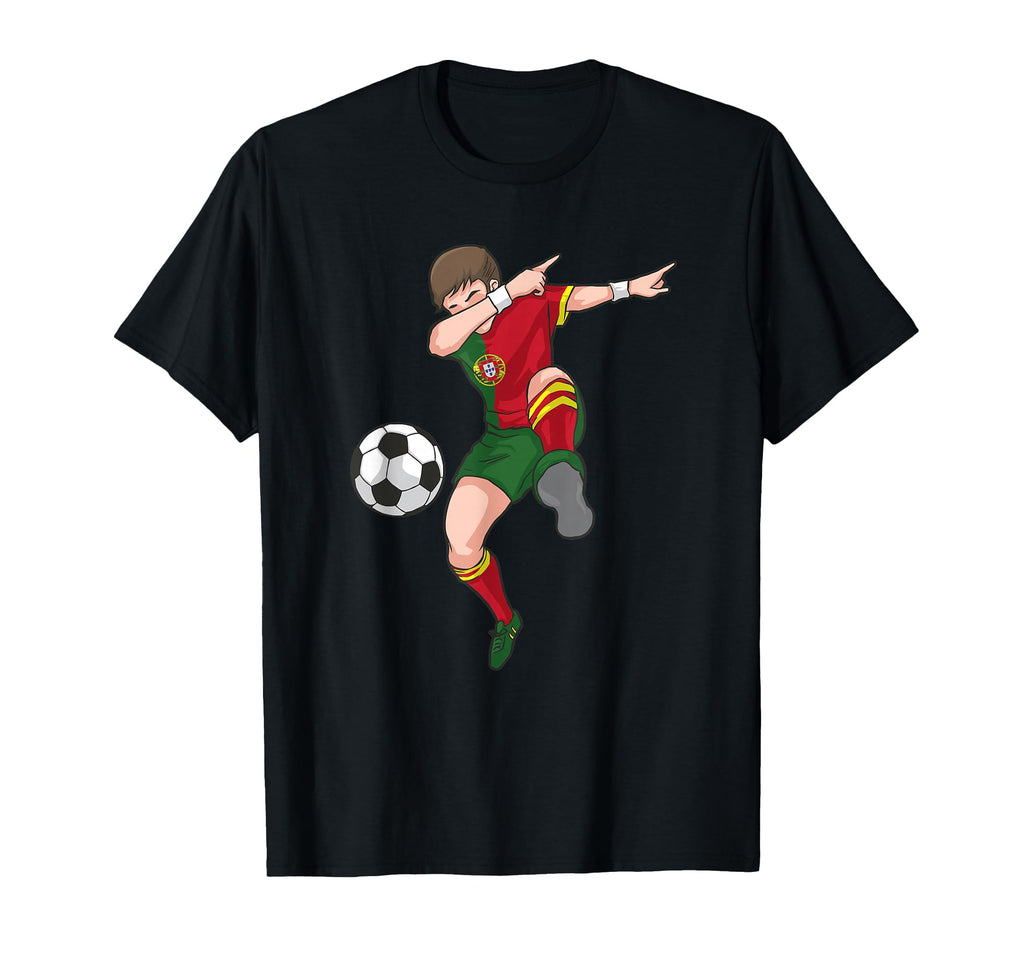 Dabbing Soccer Portugal Football T-Shirt - Novelty Apparel Unisex - T-Shirt, Sweatshirt, Hoodie
