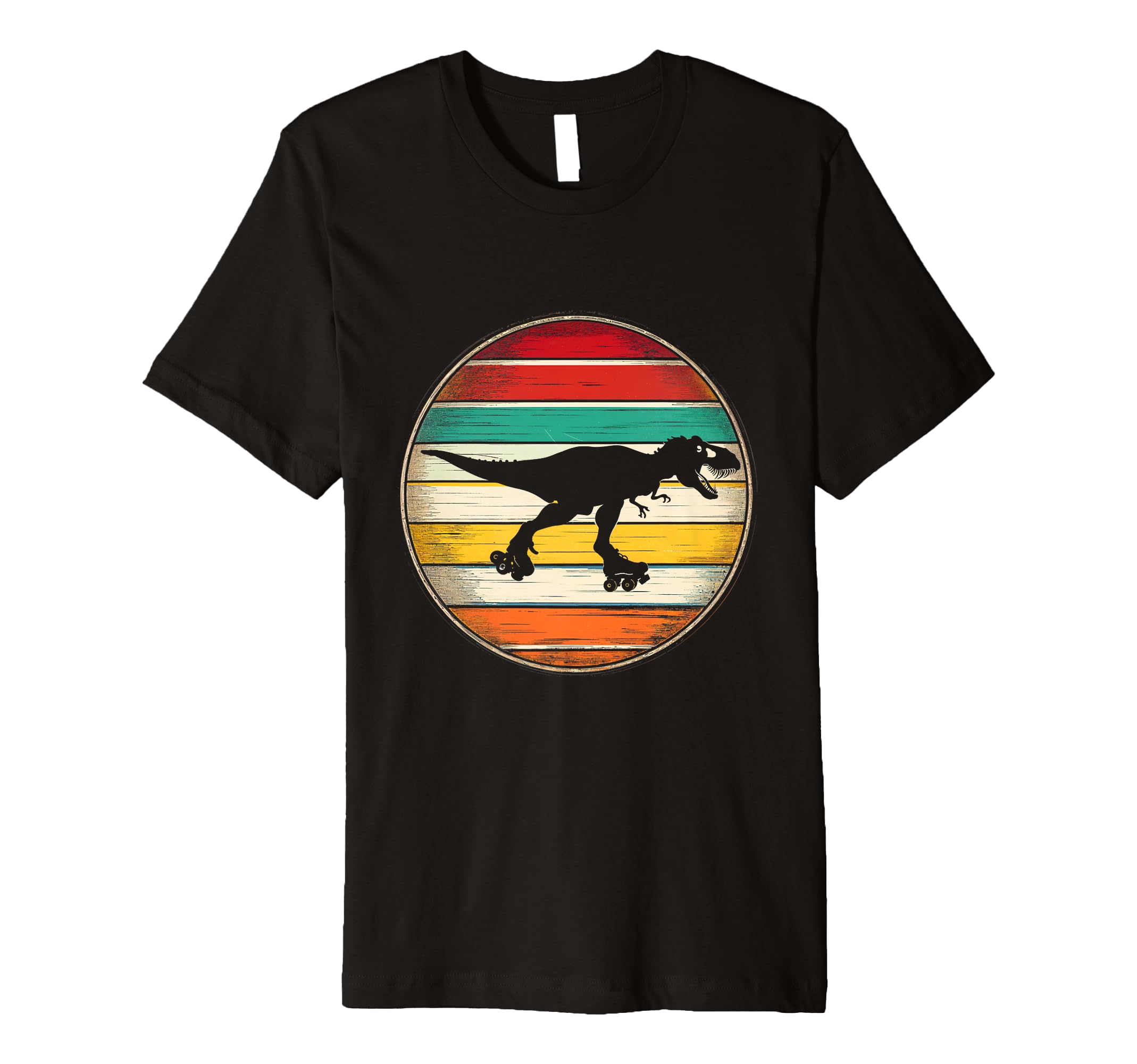 T Rex Roller Skating Dinosaur T-Shirt - Fun Novelty Design Unisex - T-Shirt, Sweatshirt, Hoodie