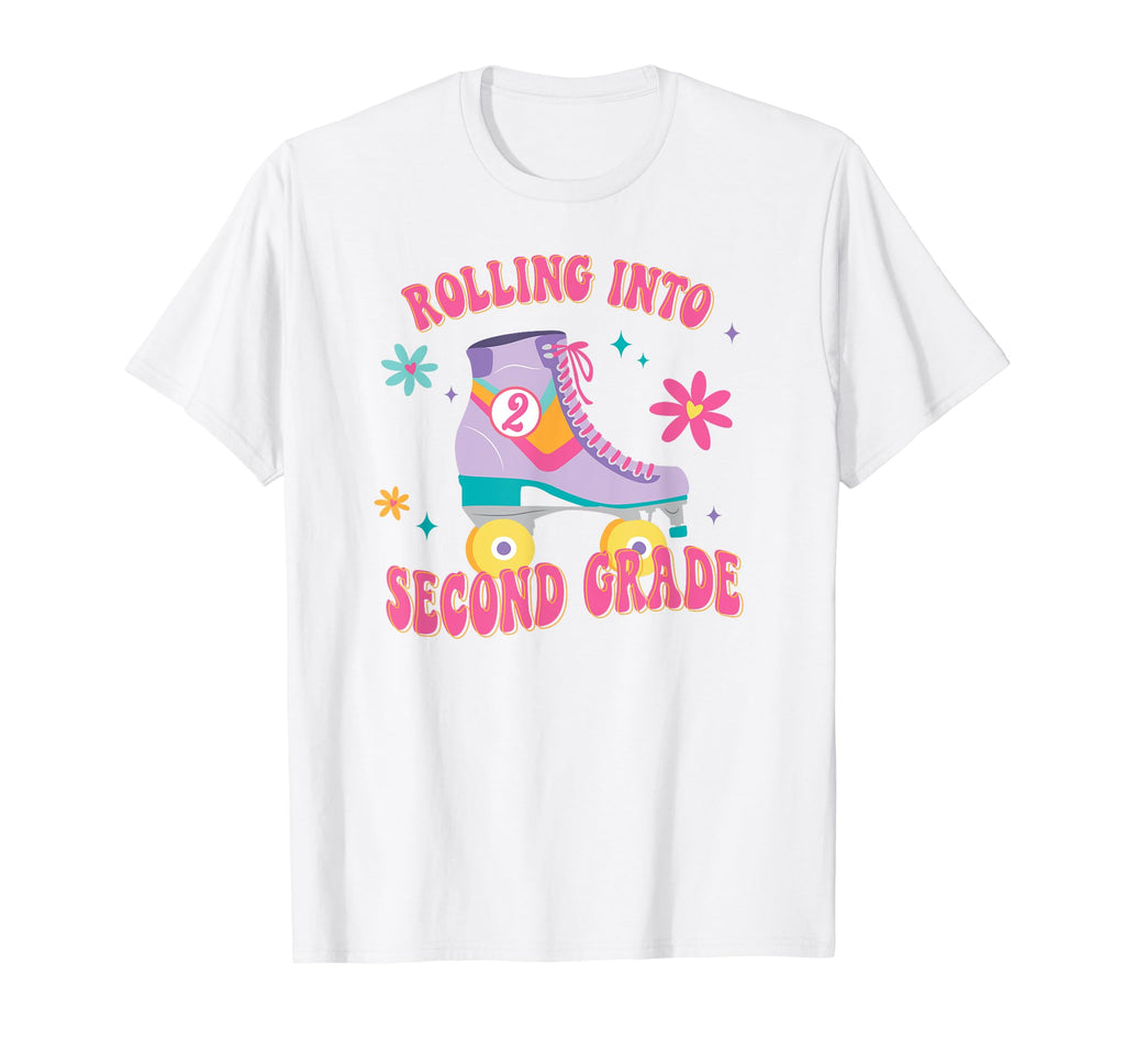 Rolling Into Second Grade First Day T-Shirt - Graphic Print Men Women - T-Shirt, Sweatshirt, Hoodie