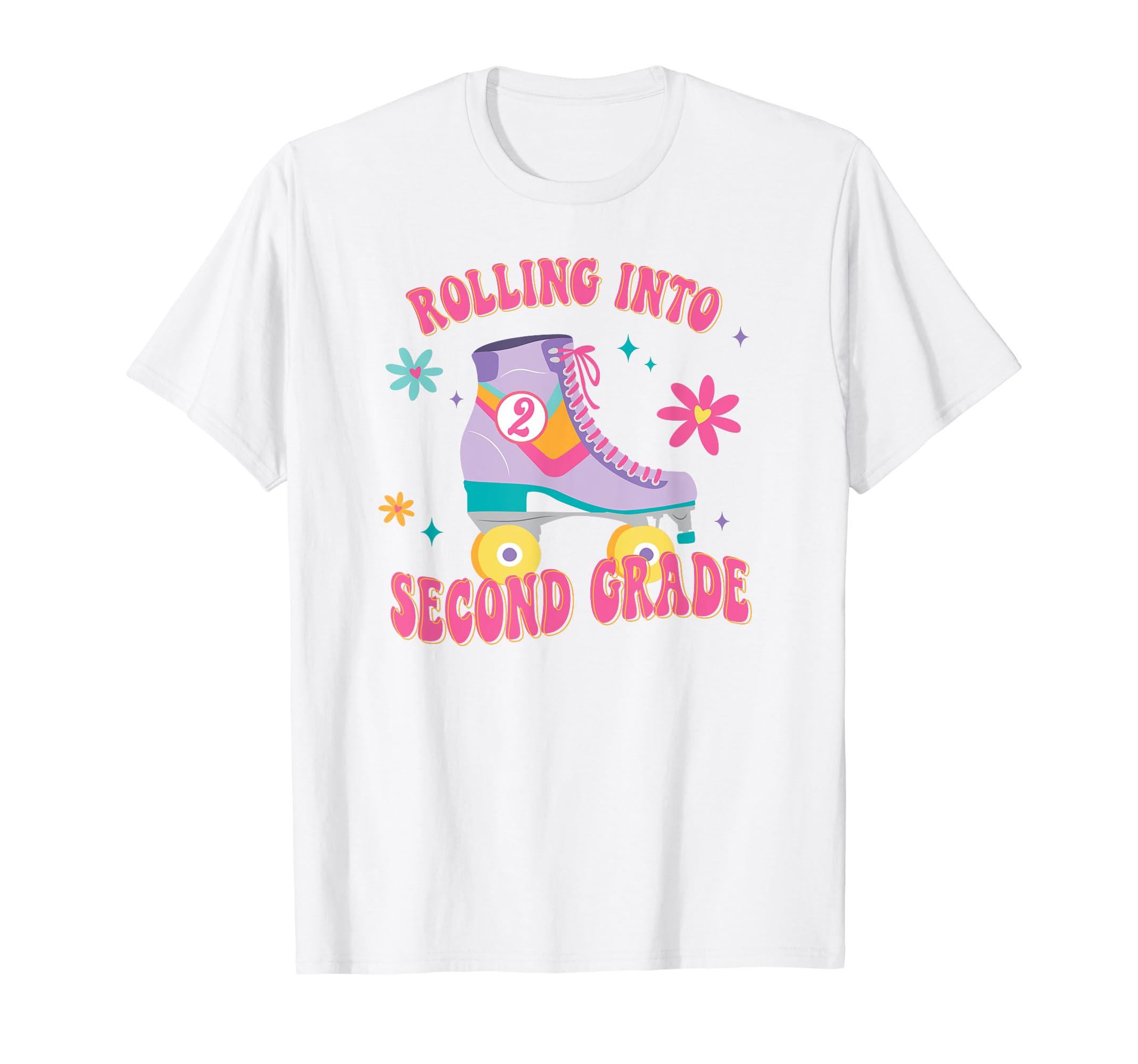 Rolling Into Second Grade First Day T-Shirt - Graphic Print Men Women - T-Shirt, Sweatshirt, Hoodie