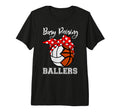 Busy Raising Ballers Funny Volleyball T-Shirt - Graphic Print for Adults - T-Shirt, Sweatshirt, Hoodie