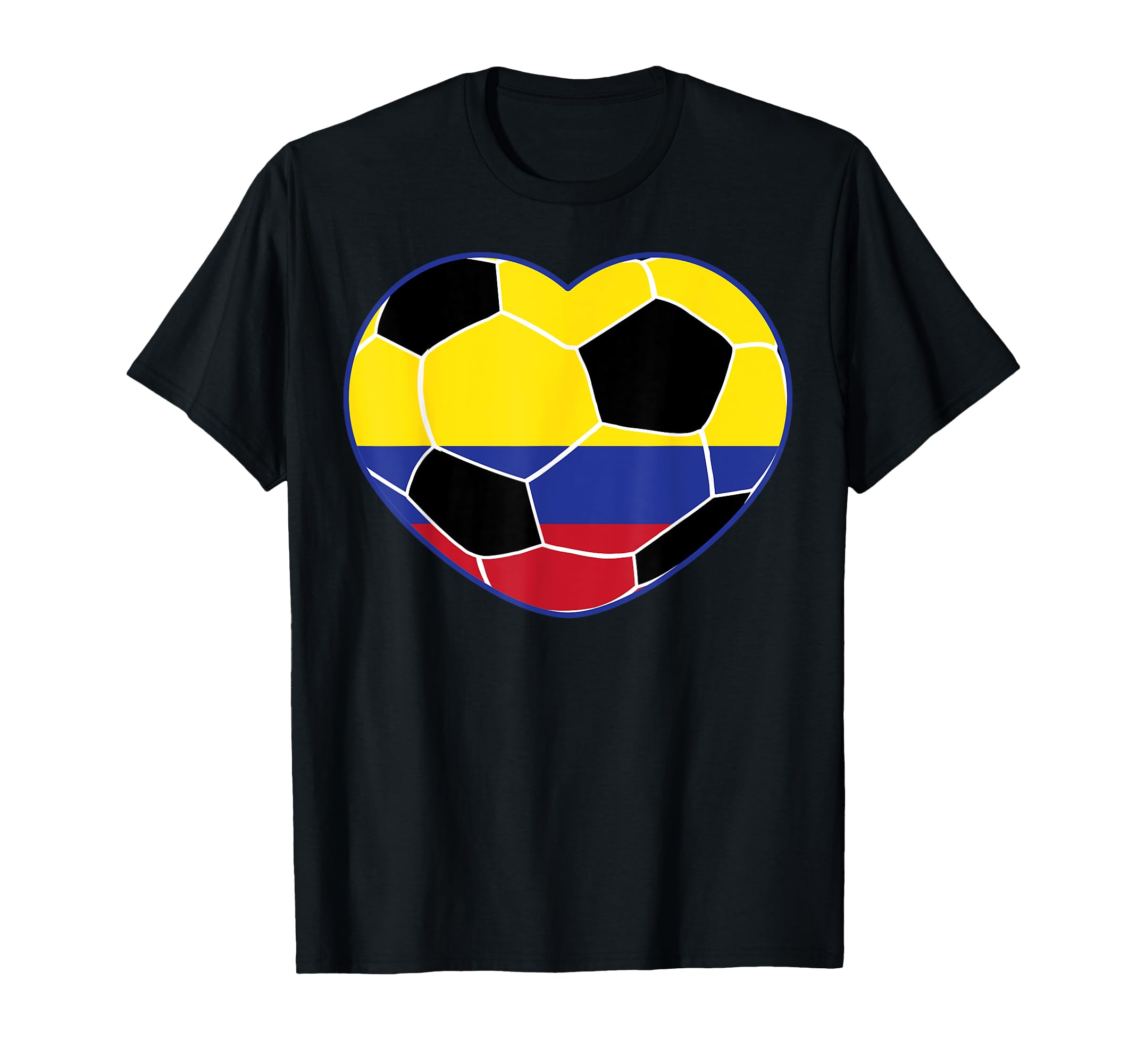 Colombia Soccer Ball Heart Colombian T-Shirt - Streetwear Style Men Women - T-Shirt, Sweatshirt, Hoodie