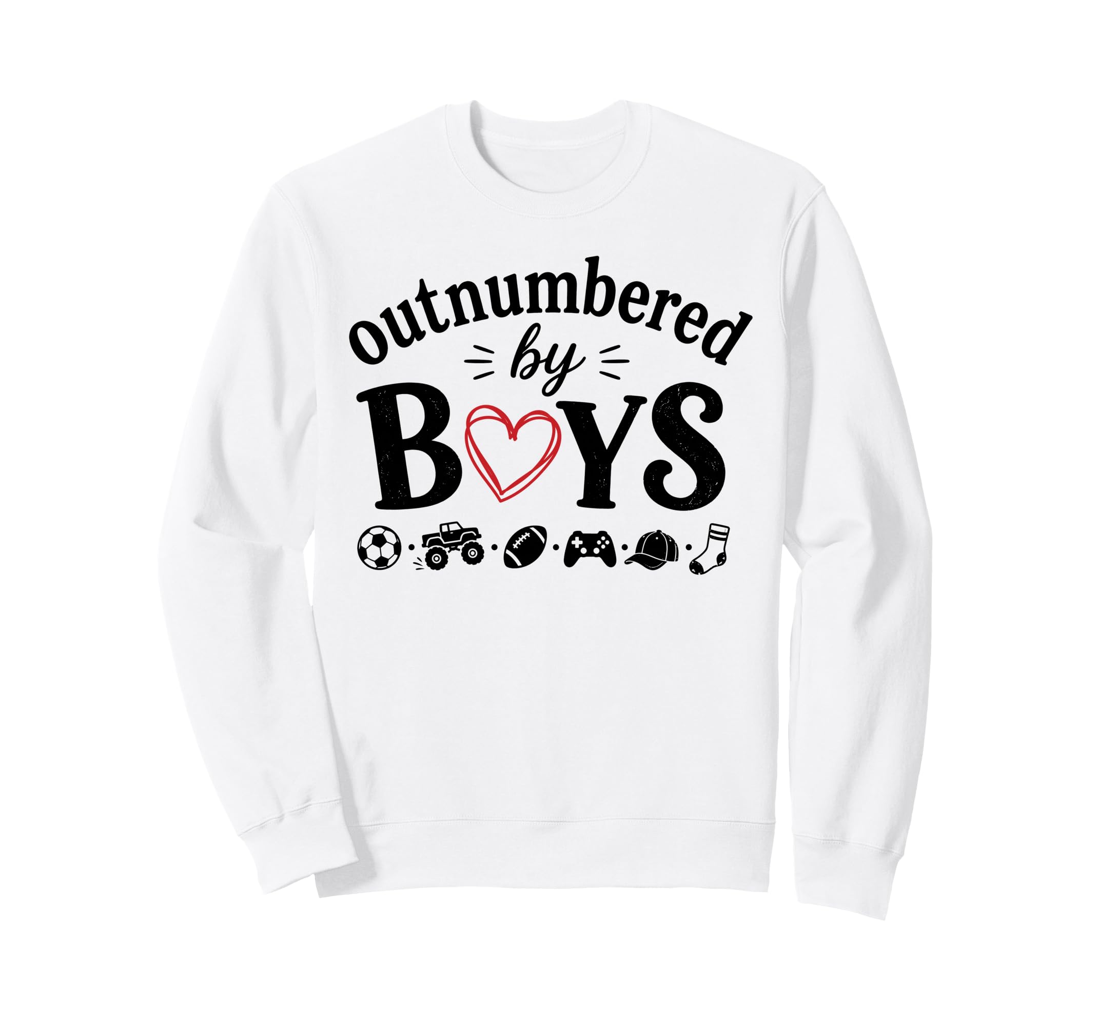 Outnumbered Funny Mom Soccer Family Sweatshirt - Novelty Apparel Unisex - T-Shirt, Sweatshirt, Hoodie