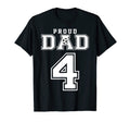 Number 4 Custom Proud Soccer Futbol Dad T-Shirt - Custom Art Print Unisex - T-Shirt, Sweatshirt, Hoodie