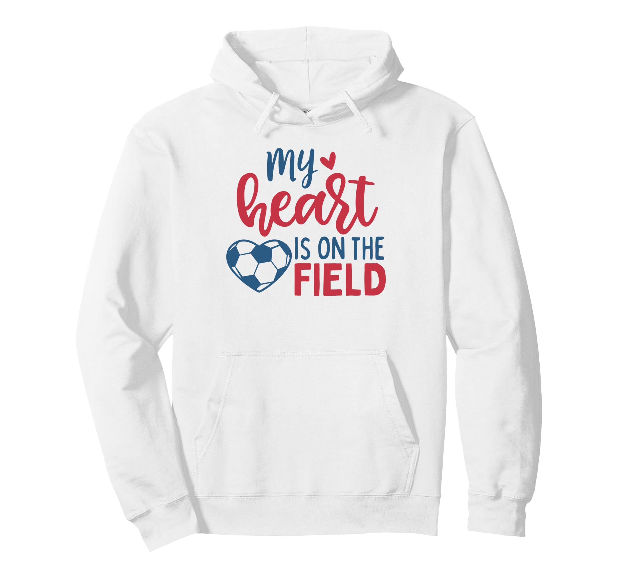 My Heart Is Field Soccer Mom Soccer Hoodie - Minimalist Print for Adults - T-Shirt, Sweatshirt, Hoodie