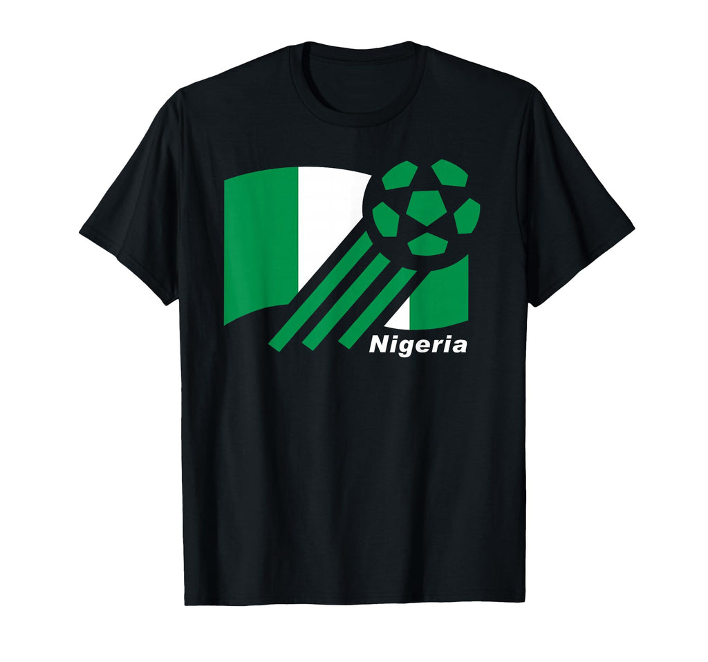 Nigeria Soccer Ball Flag African T-Shirt - Novelty Apparel Men Women - T-Shirt, Sweatshirt, Hoodie