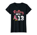 Rolling Into 13 Skating Roller Derby T-Shirt - Trendy Graphic for Adults - T-Shirt, Sweatshirt, Hoodie