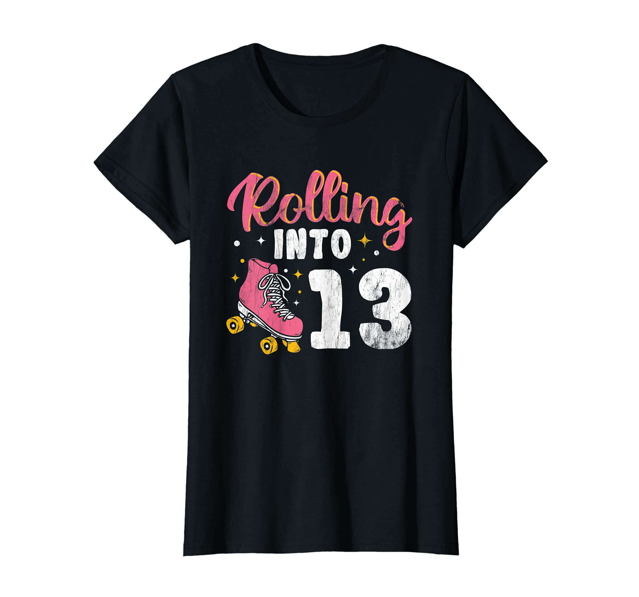 Rolling Into 13 Skating Roller Derby T-Shirt - Trendy Graphic for Adults - T-Shirt, Sweatshirt, Hoodie