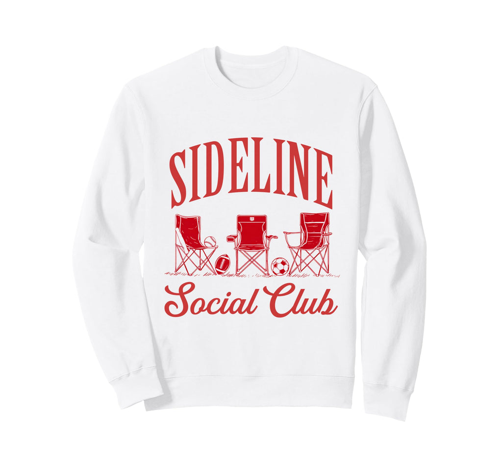 Sideline Social Club Soccer Sweatshirt - Aesthetic Graphic Unisex - T-Shirt, Sweatshirt, Hoodie