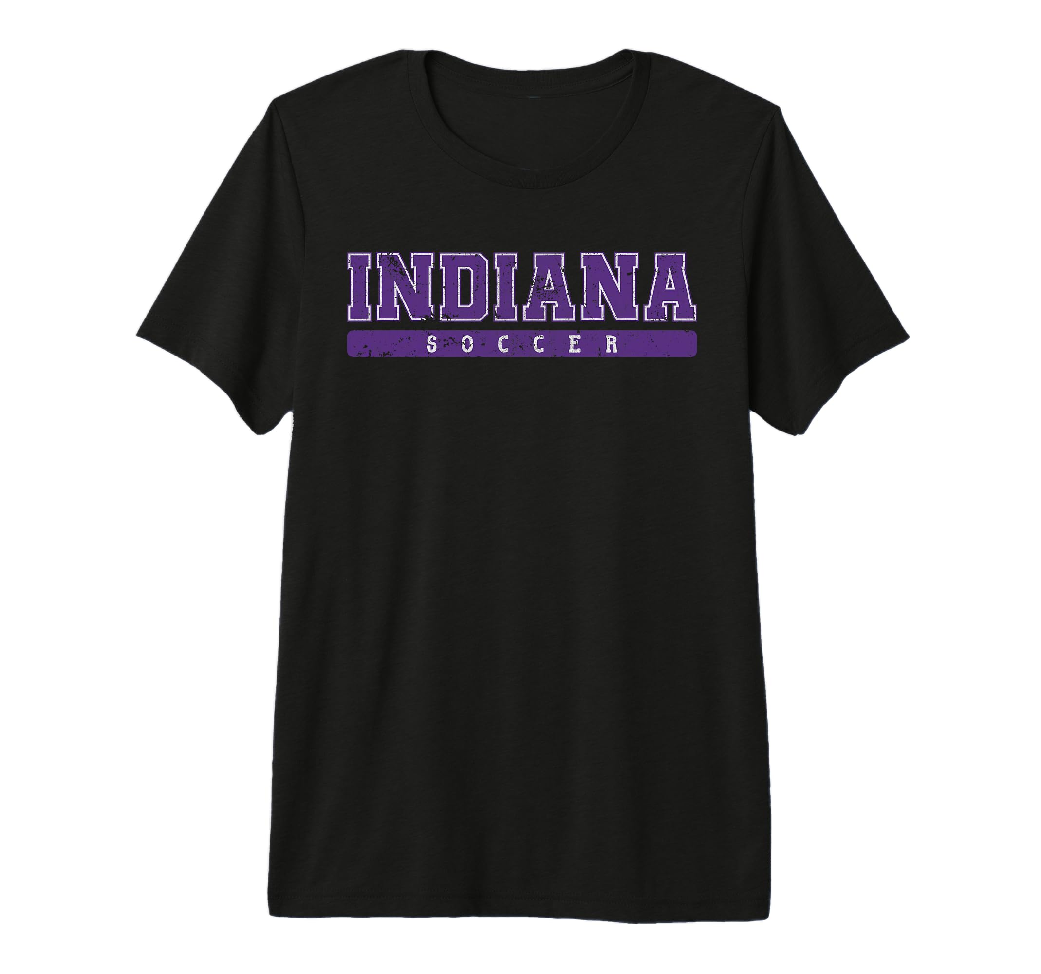 Indiana Soccer Purple Text Tri Blend T-Shirt - Unique Graphic Men Women - T-Shirt, Sweatshirt, Hoodie
