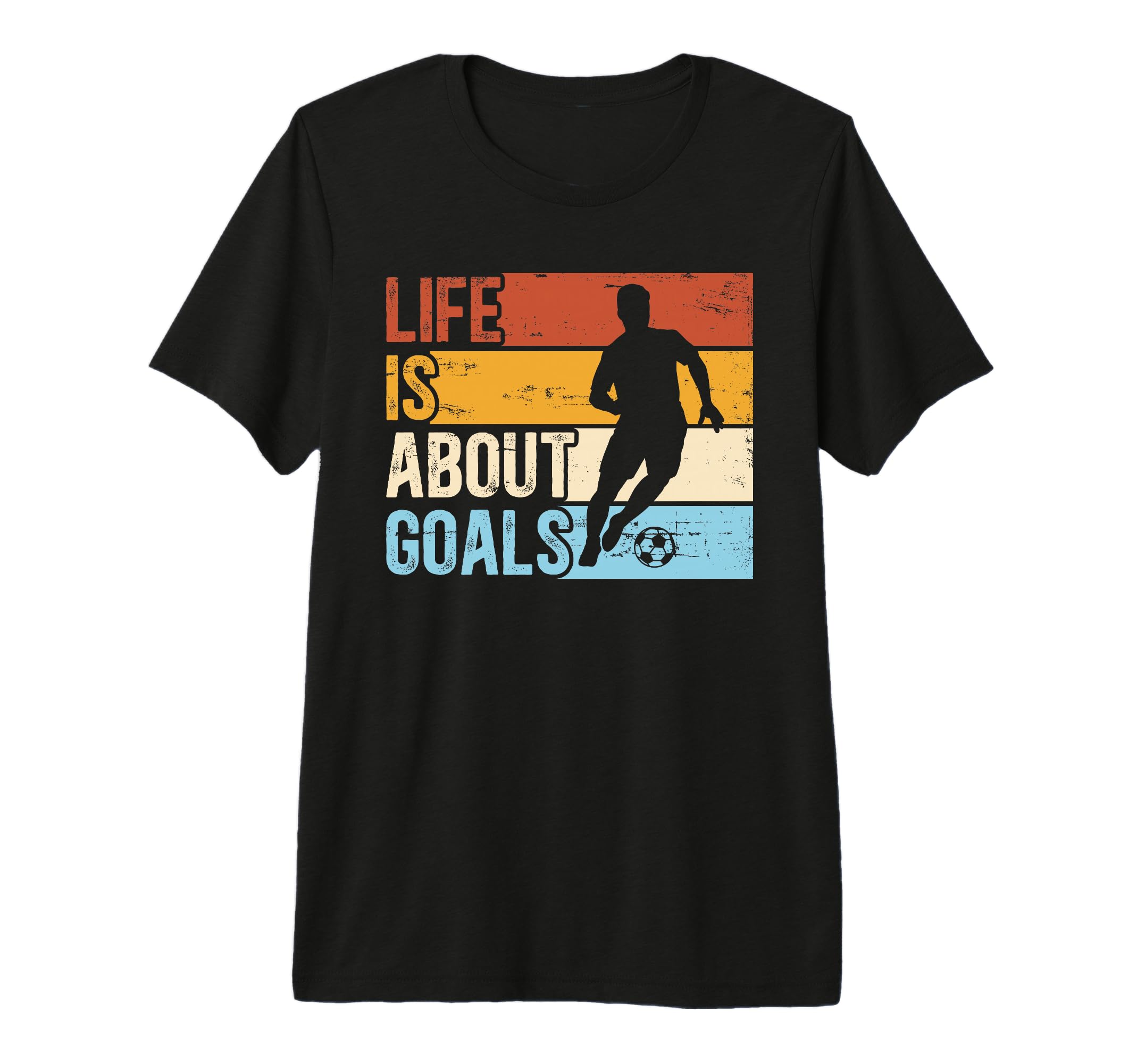 Soccer Funny Life Is About Goals Tri T-Shirt - Aesthetic Graphic Unisex - T-Shirt, Sweatshirt, Hoodie