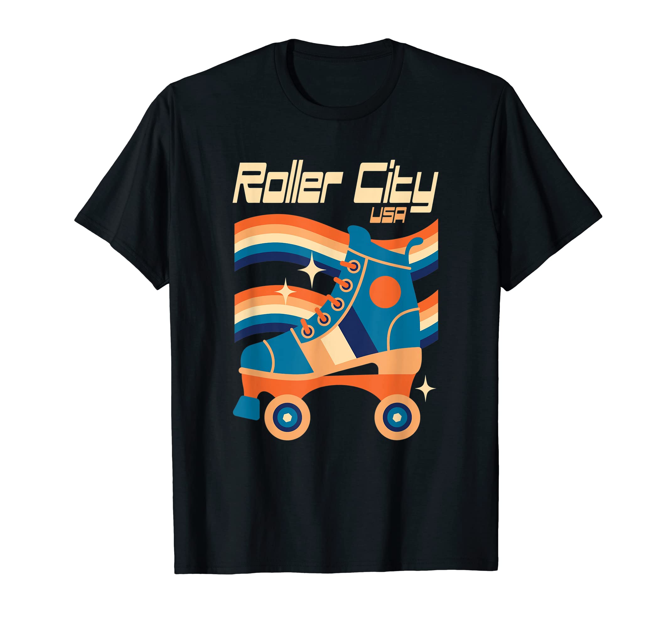 Roller City Usa Roller Skate T-Shirt - Custom Art Print Unisex - T-Shirt, Sweatshirt, Hoodie