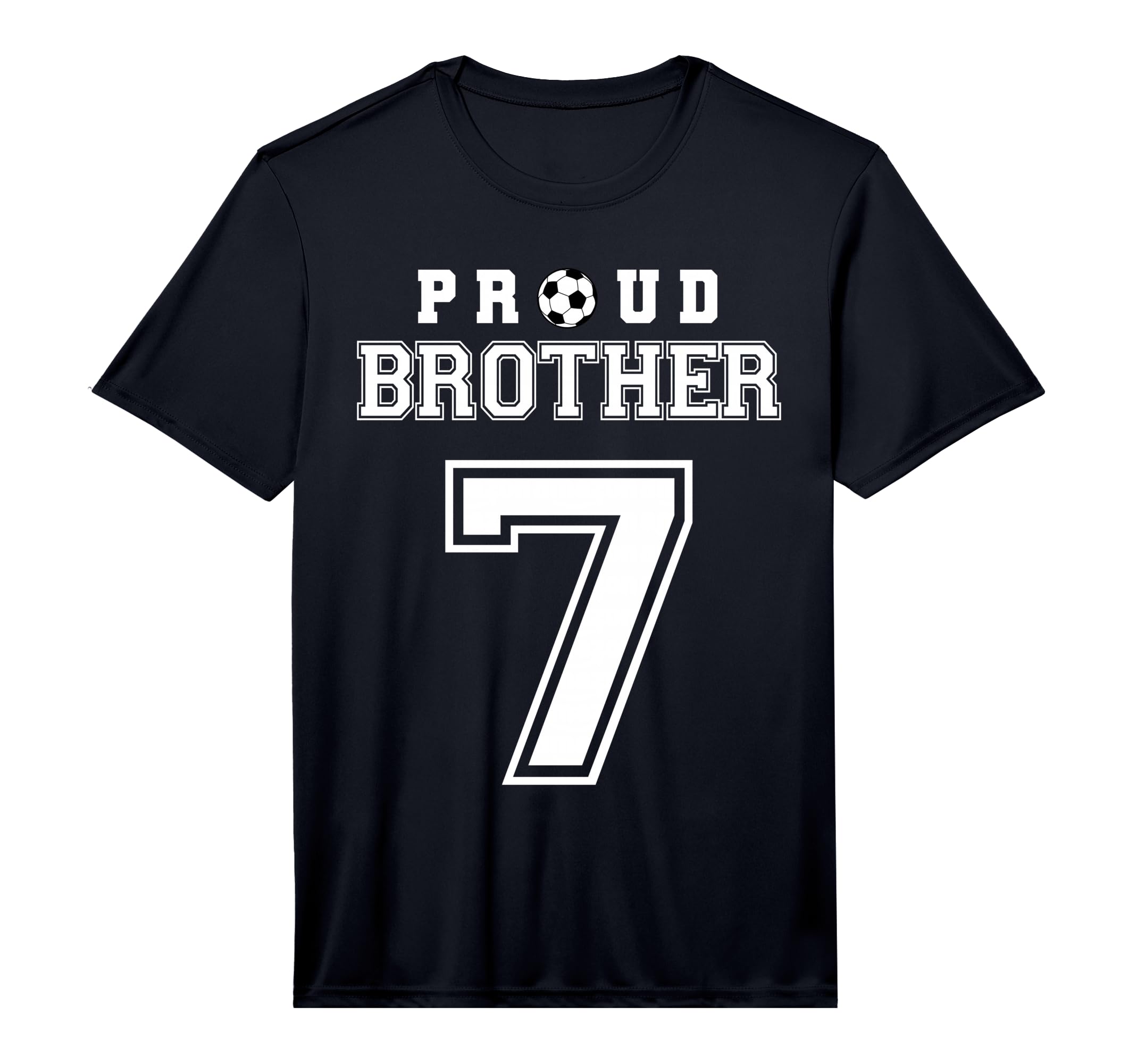 Number 7 Custom Proud Soccer Futbol T-Shirt - Fun Novelty Design Men Women - T-Shirt, Sweatshirt, Hoodie