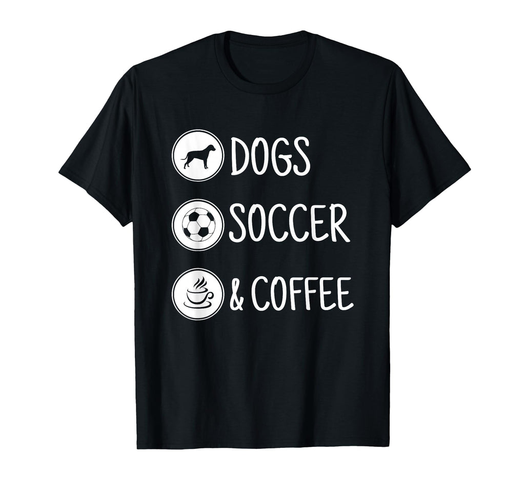 Soccer Lover Dogs Soccer Coffee T-Shirt - Aesthetic Graphic Men Women - T-Shirt, Sweatshirt, Hoodie