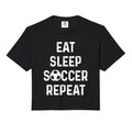 Eat Sleep Soccer Repeat Soccer Player Hoodie - Novelty Apparel for Adults - T-Shirt, Sweatshirt, Hoodie