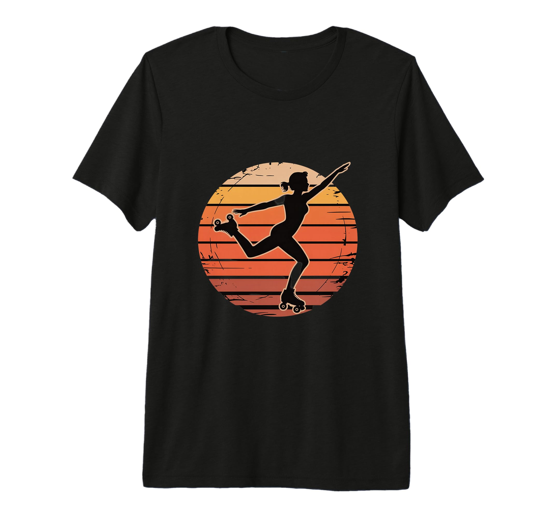 Roller Skating Skater Vibes Tri Blend T-Shirt - Minimalist Print Unisex - T-Shirt, Sweatshirt, Hoodie