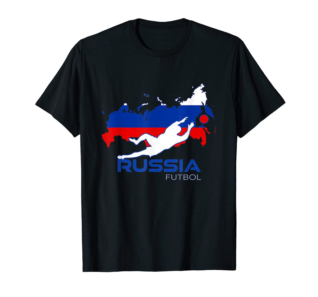Team Russia Soccer Goalie National Flag T-Shirt - Unique Graphic Men Women - T-Shirt, Sweatshirt, Hoodie