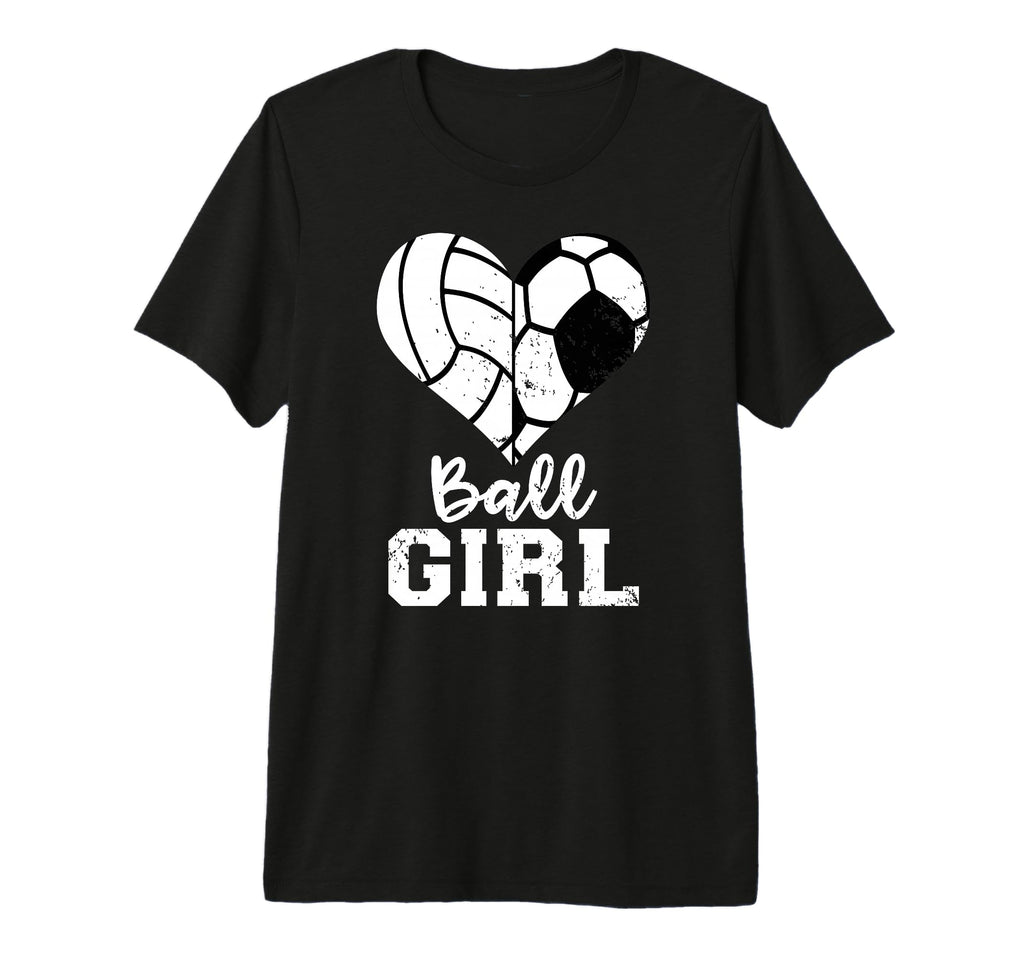 Ball Heart Funny Soccer Volleyball Tri T-Shirt - Trendy Graphic Men Women - T-Shirt, Sweatshirt, Hoodie