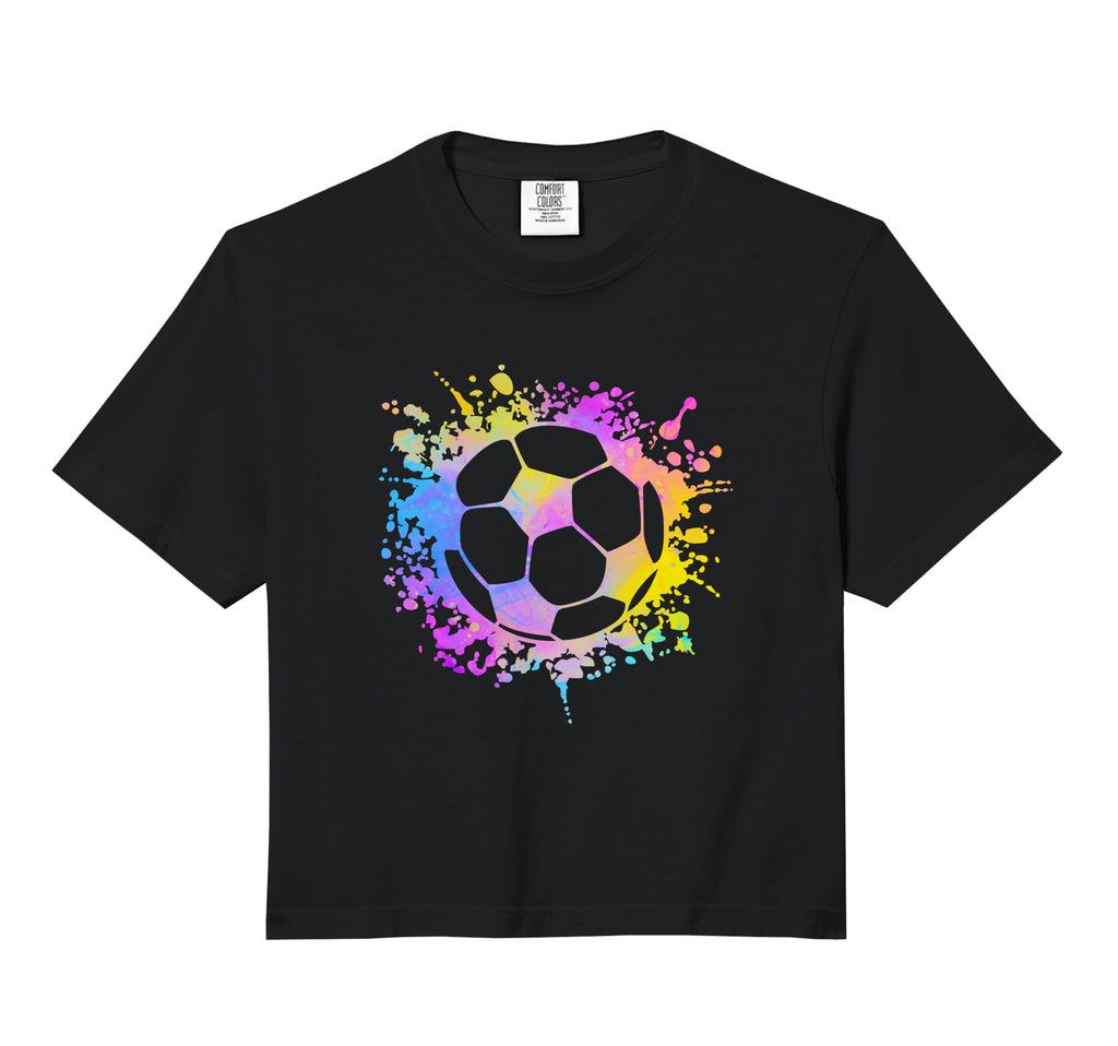Soccer Ball Watercolor Paint Splashes Hoodie - Novelty Apparel Unisex - T-Shirt, Sweatshirt, Hoodie