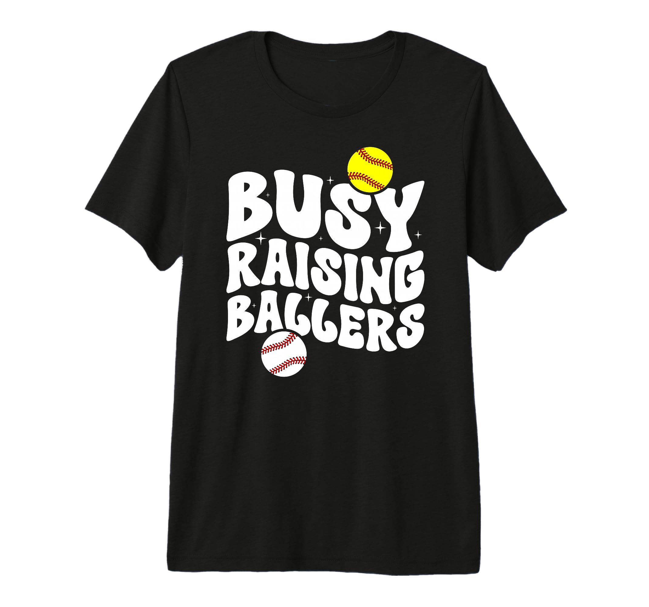 Busy Raising Ballers Softball T-Shirt - Custom Art Print for Adults - T-Shirt, Sweatshirt, Hoodie