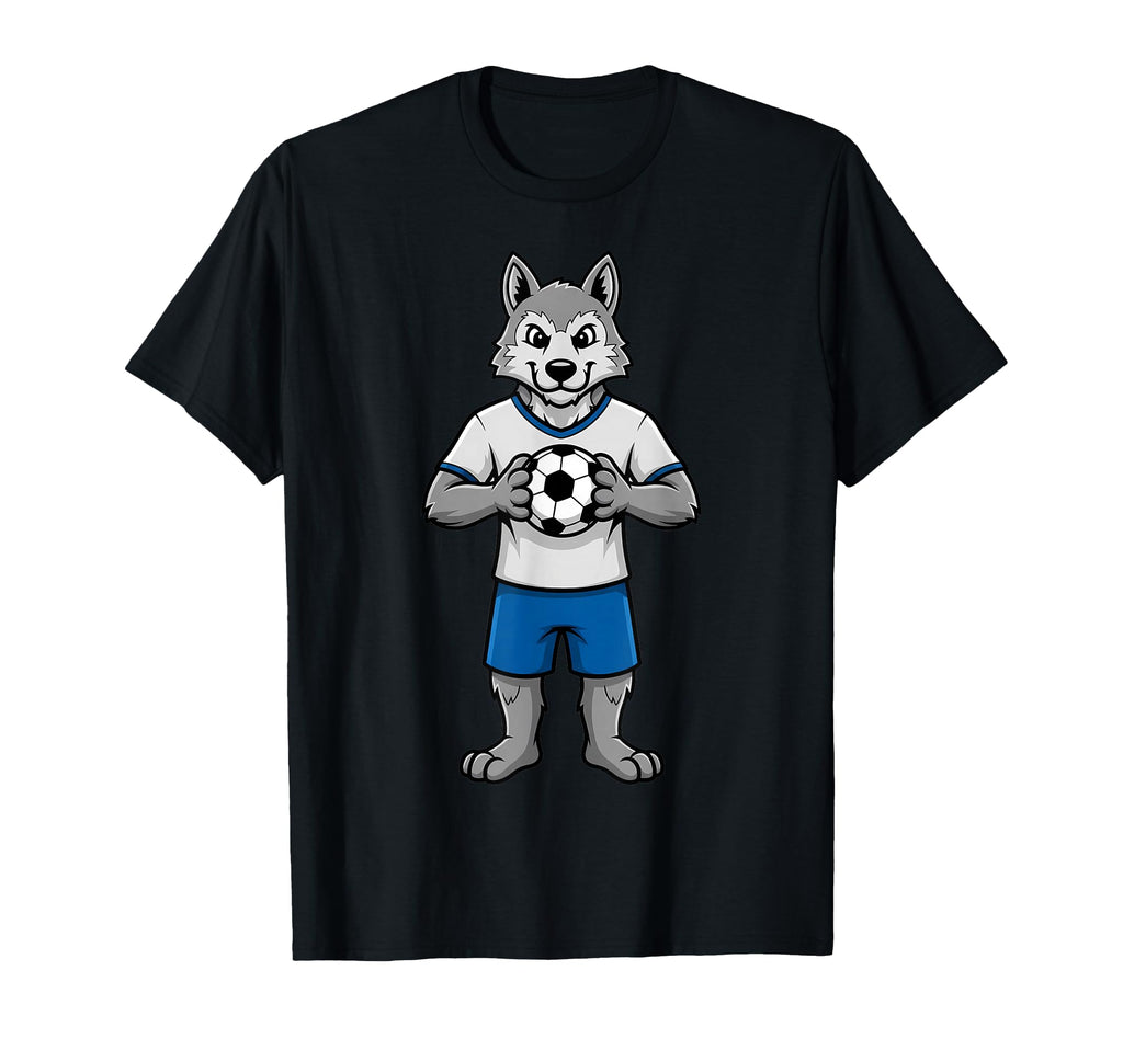 Soccer Wolf Football Player T-Shirt - Casual Everyday Wear for Adults - T-Shirt, Sweatshirt, Hoodie