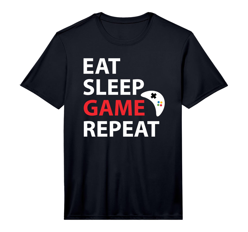 Eat Sleep Game Repeat Video Game T-Shirt - Minimalist Print Unisex - T-Shirt, Sweatshirt, Hoodie