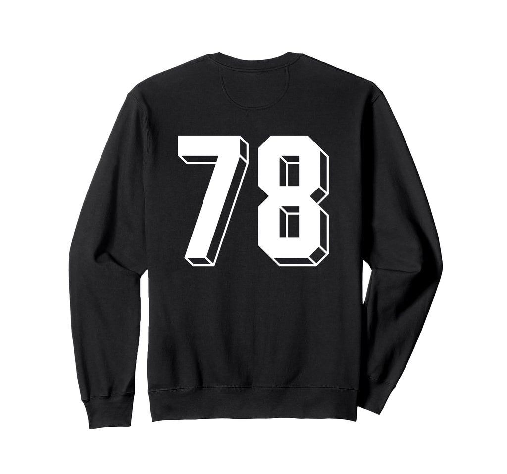 Number 78 Backside 80S 90S Team Sweatshirt - Novelty Apparel Men Women - T-Shirt, Sweatshirt, Hoodie