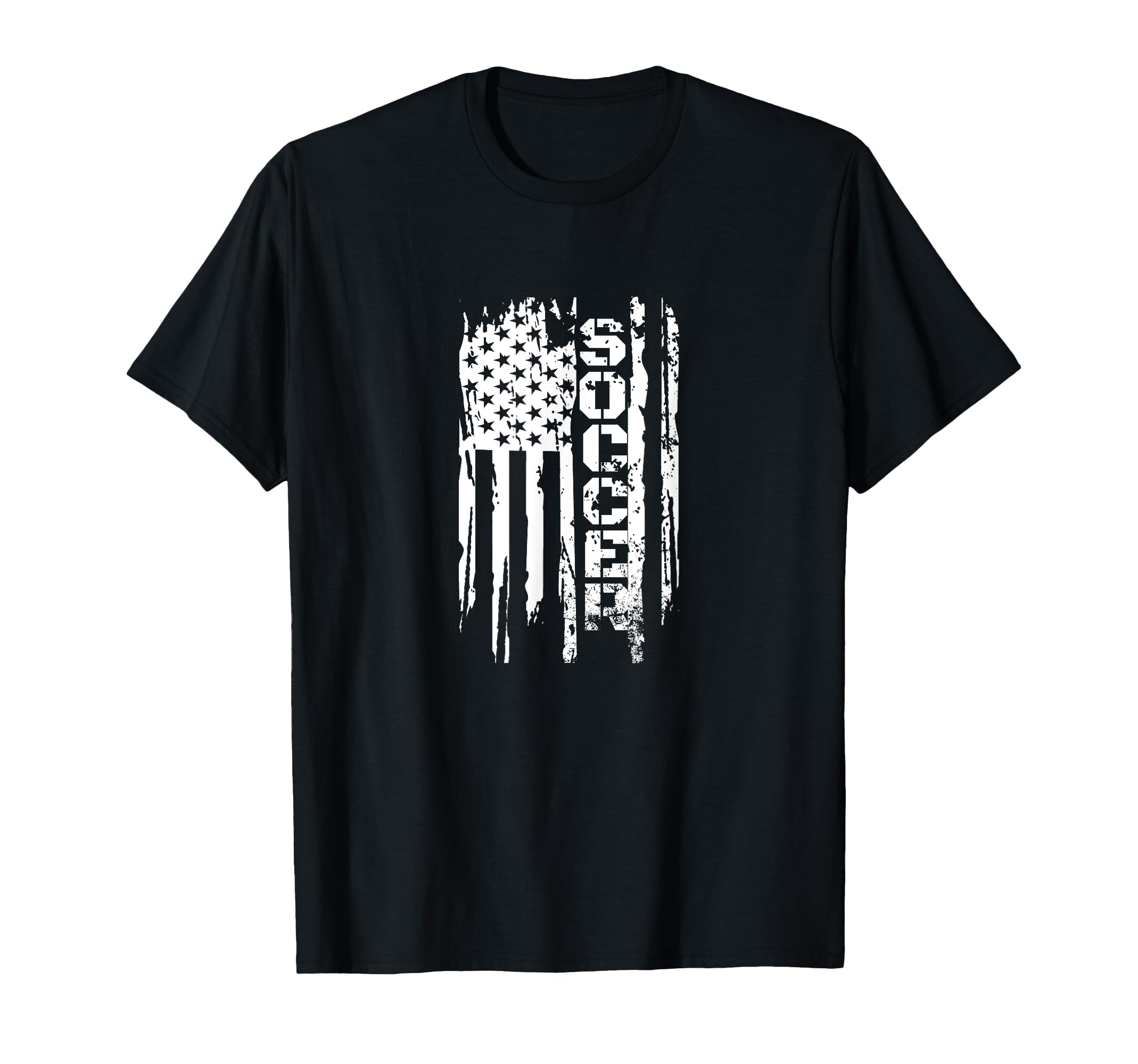 American Flag Soccer Rustic T-Shirt - Custom Art Print for Adults - T-Shirt, Sweatshirt, Hoodie