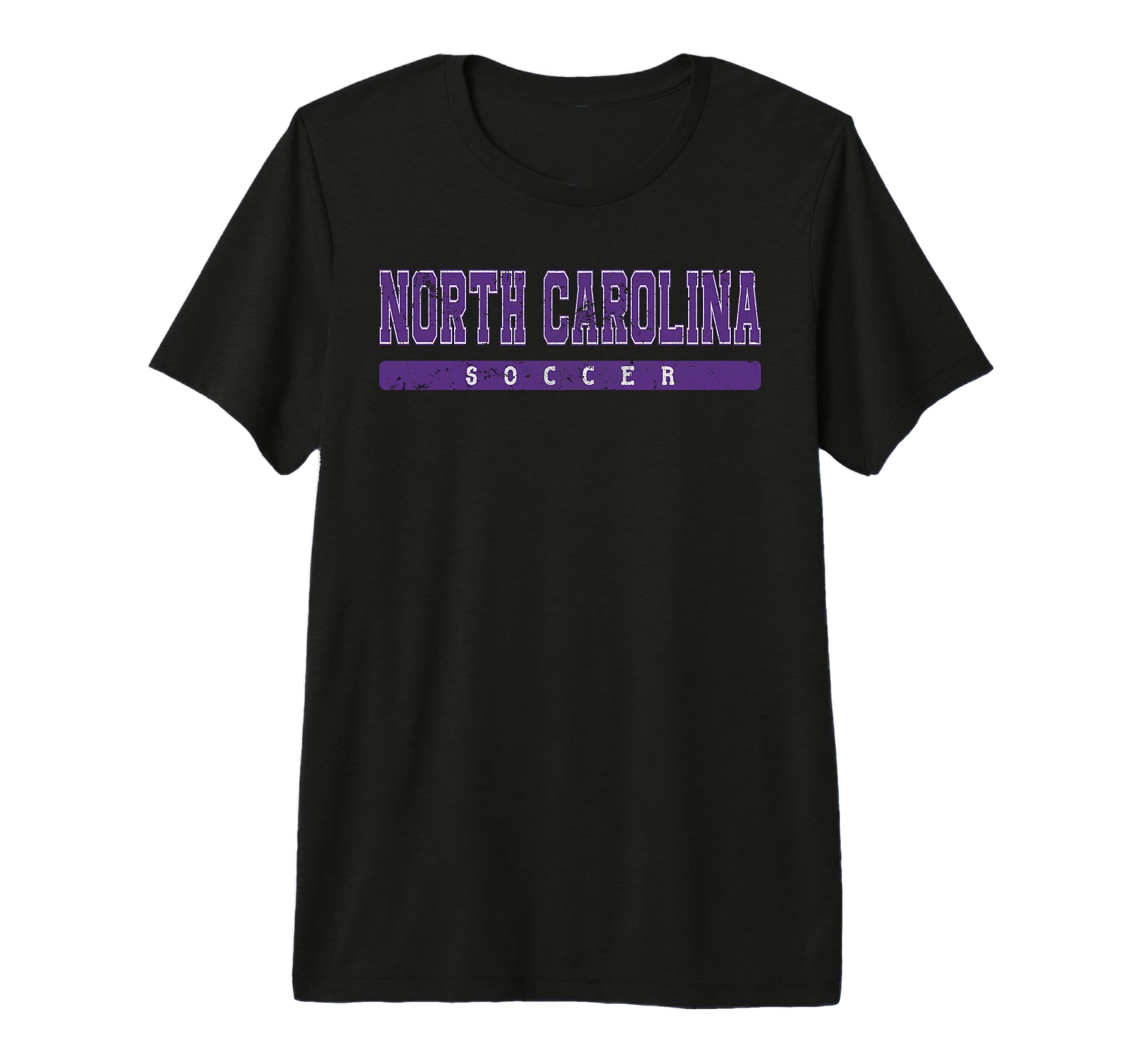 North Carolina Soccer Purple Text Tri T-Shirt - Streetwear Style Unisex - T-Shirt, Sweatshirt, Hoodie