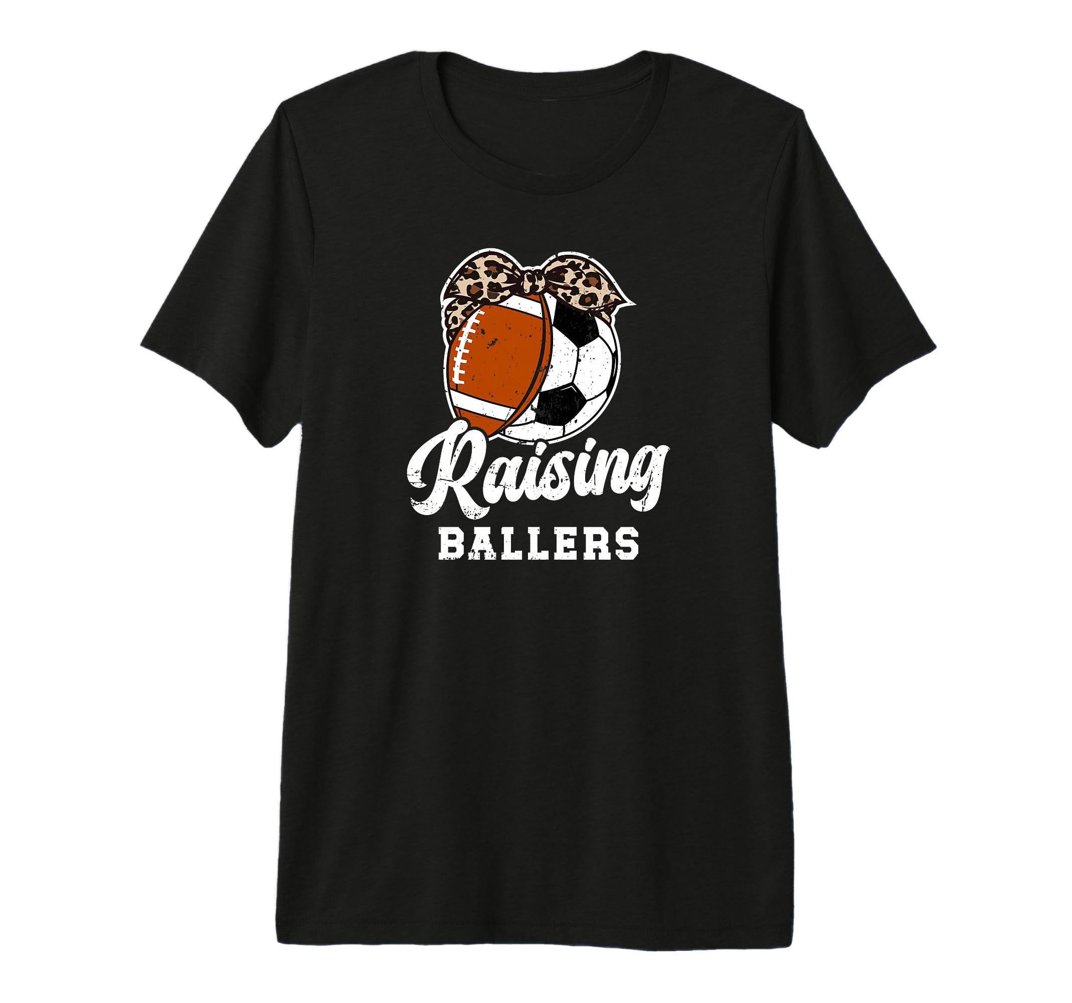 Raising Ballers Soccer Football Mom T-Shirt - Novelty Apparel for Adults - T-Shirt, Sweatshirt, Hoodie