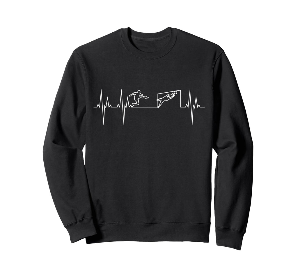 Soccer Heartbeat Soccer Football Sweatshirt - Unique Graphic for Adults - T-Shirt, Sweatshirt, Hoodie