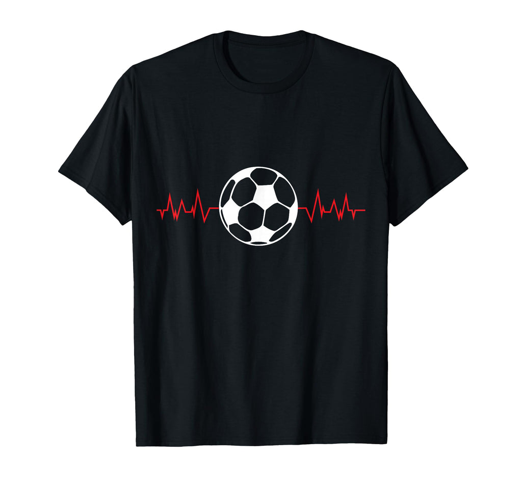 Soccer Ball Heartbeat Players T-Shirt - Novelty Apparel for Adults - T-Shirt, Sweatshirt, Hoodie