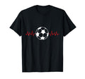 Soccer Ball Heartbeat Players T-Shirt - Novelty Apparel for Adults - T-Shirt, Sweatshirt, Hoodie