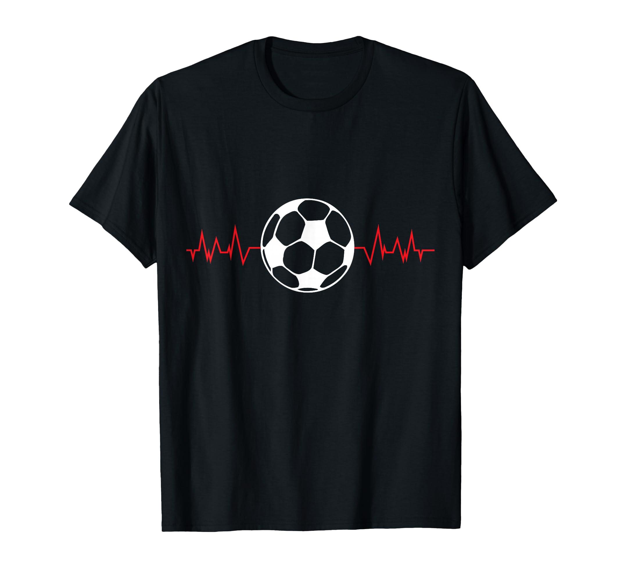 Soccer Ball Heartbeat Players T-Shirt - Novelty Apparel for Adults - T-Shirt, Sweatshirt, Hoodie