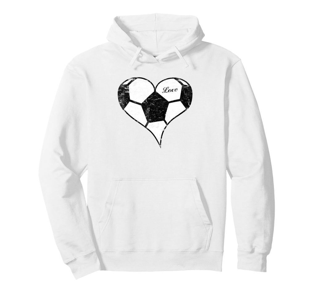 Soccer Love Soccer Heart Soccer Hoodie - Casual Everyday Wear Men Women - T-Shirt, Sweatshirt, Hoodie