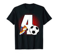 4 Soccer Birthday Player Bday Party T-Shirt - Custom Art Print Men Women - T-Shirt, Sweatshirt, Hoodie