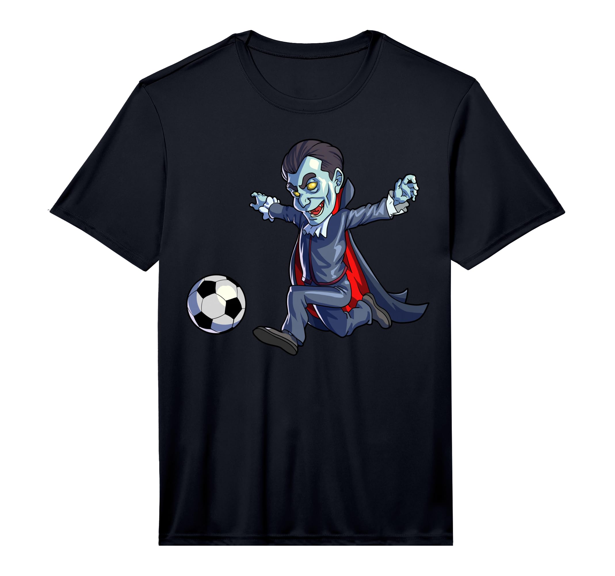 Soccer Vampire Halloween Soccer T-Shirt - Graphic Print Men Women - T-Shirt, Sweatshirt, Hoodie