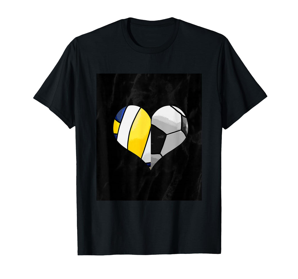 Volleyball Soccer Football Ball Heart T-Shirt - Graphic Print Men Women - T-Shirt, Sweatshirt, Hoodie