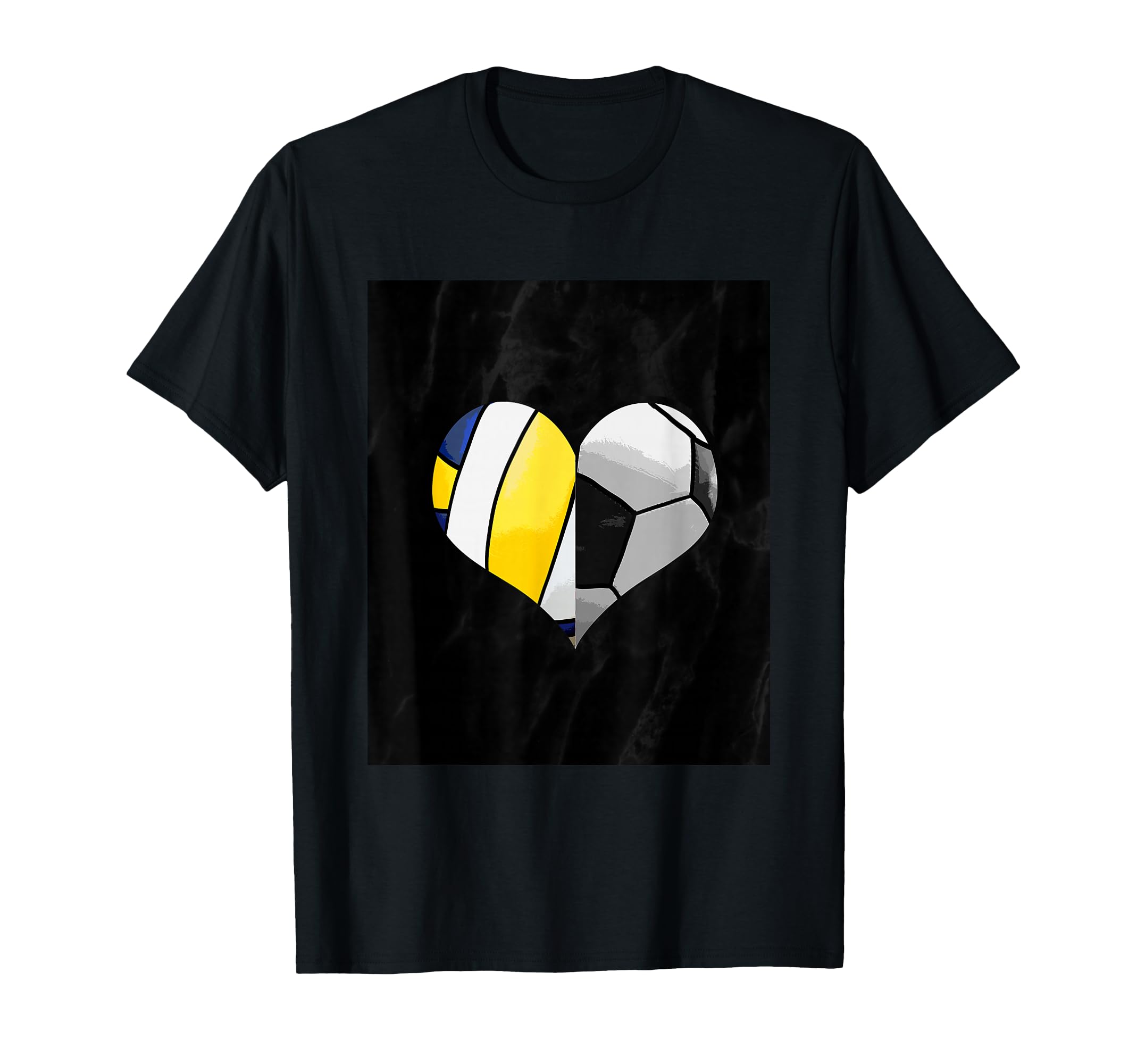 Volleyball Soccer Football Ball Heart T-Shirt - Graphic Print Men Women - T-Shirt, Sweatshirt, Hoodie