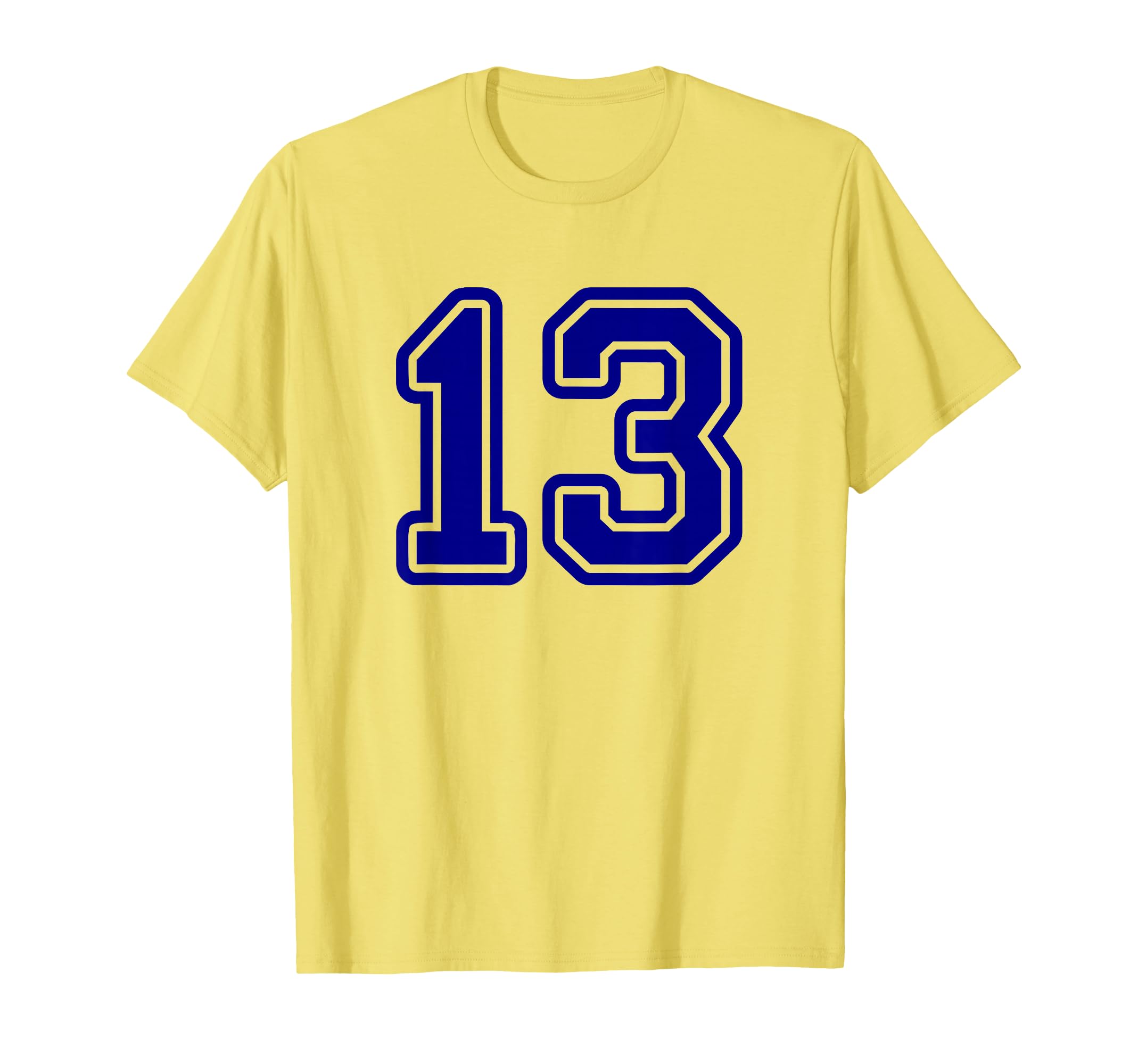 Blue Sports Team Number 13 T-Shirt - Custom Art Print Unisex - T-Shirt, Sweatshirt, Hoodie