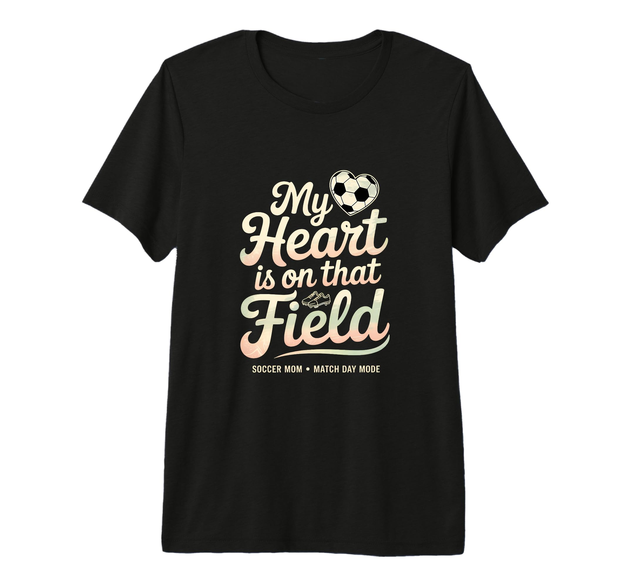 My Heart Soccer Is That Field Mom Tri T-Shirt - Minimalist Print Unisex - T-Shirt, Sweatshirt, Hoodie