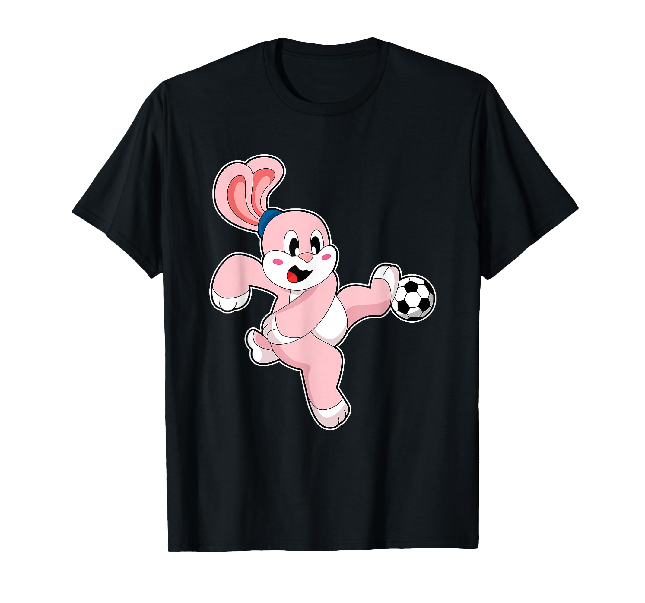 Rabbit Soccer Player Soccer Sports T-Shirt - Graphic Print Men Women - T-Shirt, Sweatshirt, Hoodie