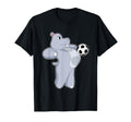 Hippo Soccer Player Soccer Sports T-Shirt - Graphic Print for Adults - T-Shirt, Sweatshirt, Hoodie