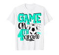 4Th Grade Soccer First Day School Teal T-Shirt - Custom Art Print Unisex - T-Shirt, Sweatshirt, Hoodie