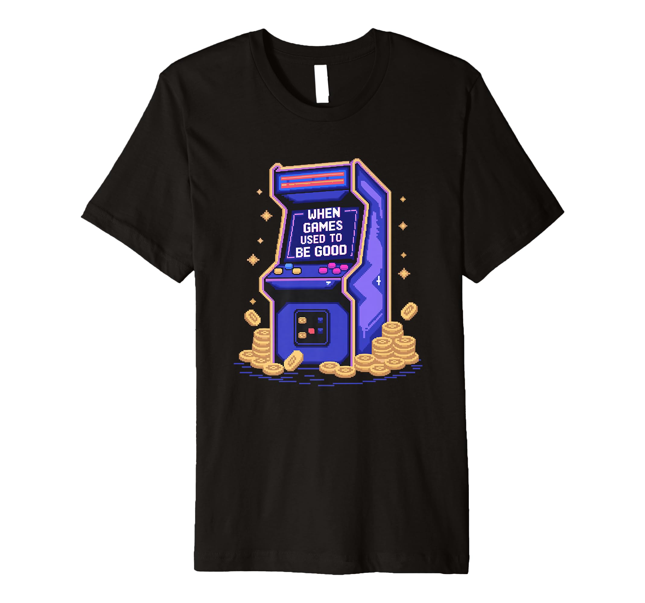Arcade Machine Joystick Nostalgic T-Shirt - Minimalist Print Men Women - T-Shirt, Sweatshirt, Hoodie