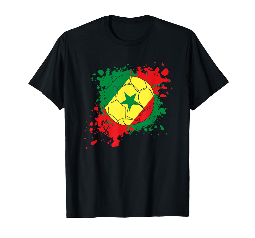 Soccer Ball Flag Senegal T-Shirt - Fun Novelty Design Men Women - T-Shirt, Sweatshirt, Hoodie