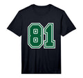 Number 81 Green Uni Number Performance T-Shirt - Graphic Print Men Women - T-Shirt, Sweatshirt, Hoodie