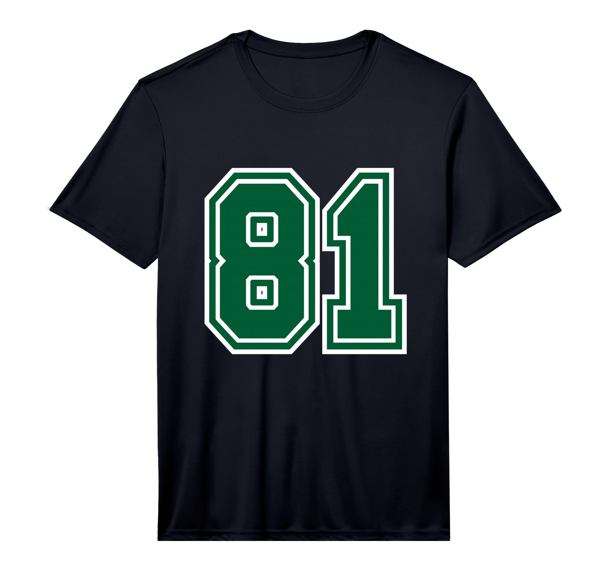 Number 81 Green Uni Number Performance T-Shirt - Graphic Print Men Women - T-Shirt, Sweatshirt, Hoodie