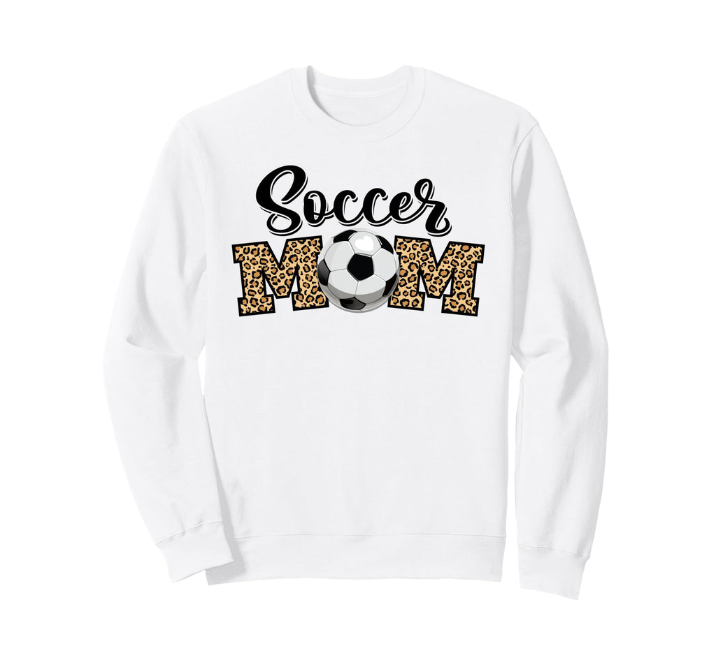 Soccer Mom Leopard Soccer Ball Sports Sweatshirt - Unique Graphic Unisex - T-Shirt, Sweatshirt, Hoodie
